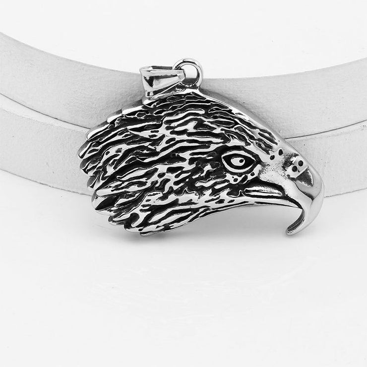 Fashion Punk Trending Hip Hop Vulture Handmade Crystal Cuban Iced Out Bling Sparkle American Diamond Pendant Cubic Zirconia Necklace with Chain Gift Jewelry for Men and Women