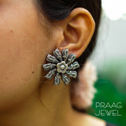 Earrings In 925 Silver With Oxidized Polish