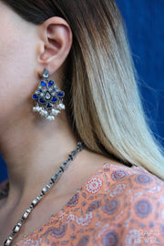 925 Silver Kundan Earrings