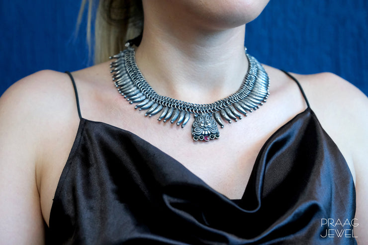 925 Silver Oxidised Necklace