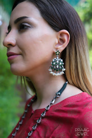 Kundan Earrings In 925 Silver