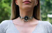 Antrang 925 Silver Choker Necklace With Oxidized Polish 0067