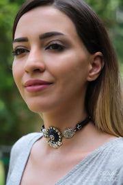 Antrang 925 Silver Choker Necklace With Oxidized Polish 0067
