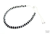 925 Silver Nazariya Bracelet With Black & Silver Beads By Praag Jewell