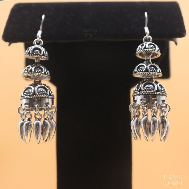 Jhumka | Silver Jhumka | 925 Silver Jhumka | Oxidized Silver Jhumka | Silver Earrings | Oxidized Silver Earrings