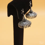 Umbrella 925 Silver Jhumka Earrings With Oxidized Polish 0117