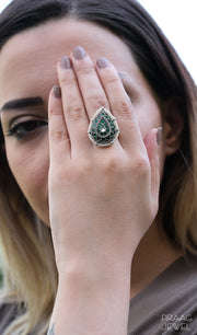 925 Silver Kundan Ring